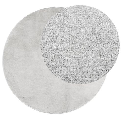 Tapis OVIEDO à poils courts gris Ø 120 cm - Photo n°3; ?>