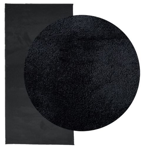 Tapis OVIEDO à poils courts noir 100x200 cm - Photo n°3; ?>