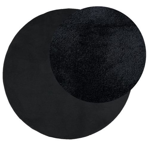 Tapis OVIEDO à poils courts noir Ø 240 cm - Photo n°3; ?>