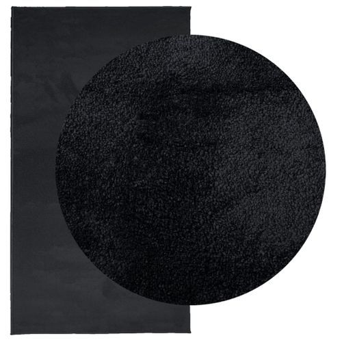 Tapis OVIEDO à poils courts noir 80x150 cm - Photo n°3; ?>