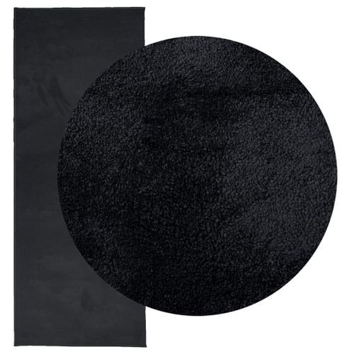 Tapis OVIEDO à poils courts noir 80x200 cm - Photo n°3; ?>