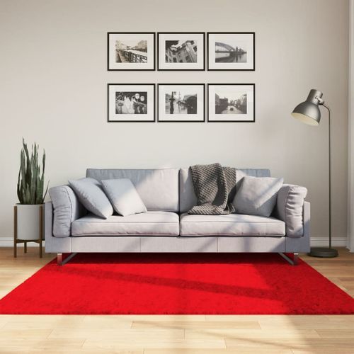 Tapis OVIEDO à poils courts rouge 160x160 cm - Photo n°2; ?>