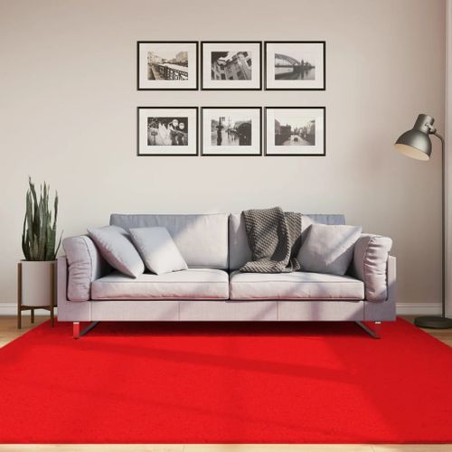 Tapis OVIEDO à poils courts rouge 200x200 cm - Photo n°2; ?>