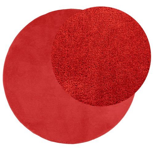 Tapis OVIEDO à poils courts rouge Ø 240 cm - Photo n°3; ?>