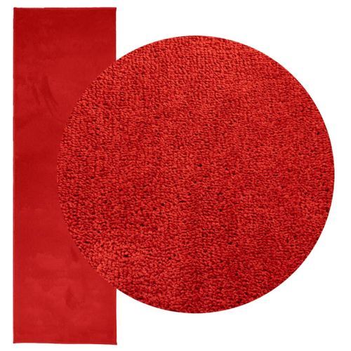 Tapis OVIEDO à poils courts rouge 80x250 cm - Photo n°3; ?>