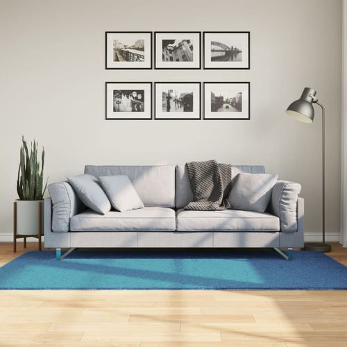 Tapis OVIEDO à poils courts turquoise 100x200 cm - Photo n°2; ?>