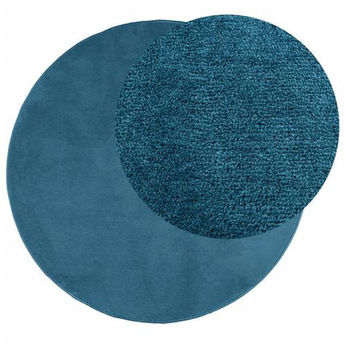 Tapis OVIEDO à poils courts turquoise Ø 120 cm - Photo n°3; ?>