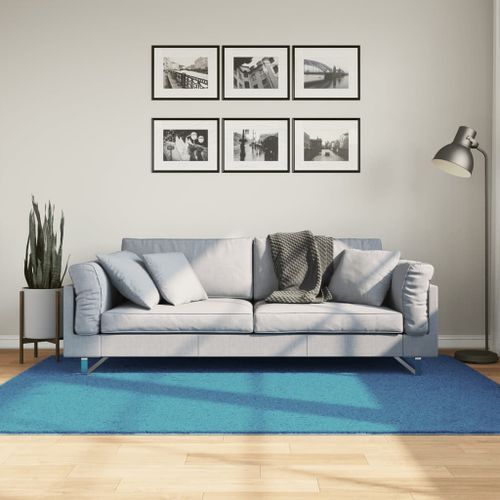 Tapis OVIEDO à poils courts turquoise 140x200 cm - Photo n°2; ?>