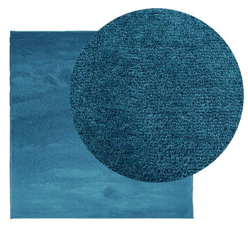 Tapis OVIEDO à poils courts turquoise 200x200 cm - Photo n°3; ?>