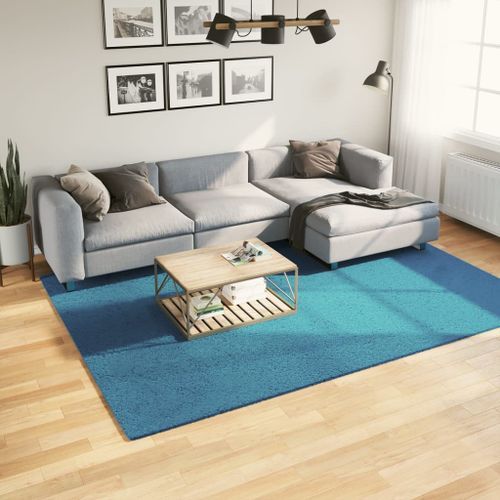 Tapis OVIEDO à poils courts turquoise 200x280 cm - Photo n°2; ?>