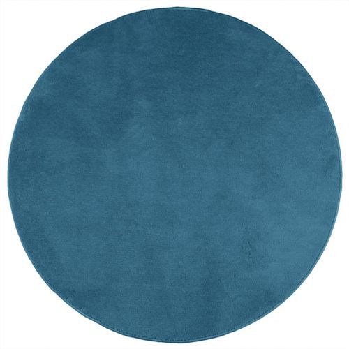 Tapis OVIEDO à poils courts turquoise Ø 80 cm - Photo n°2; ?>