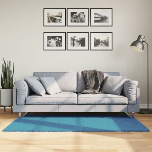 Tapis OVIEDO à poils courts turquoise 80x150 cm - Photo n°2; ?>