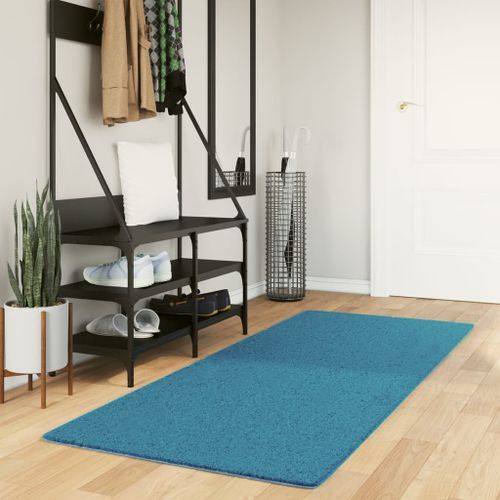 Tapis OVIEDO à poils courts turquoise 80x200 cm - Photo n°2; ?>