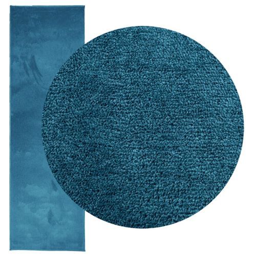 Tapis OVIEDO à poils courts turquoise 80x250 cm - Photo n°3; ?>