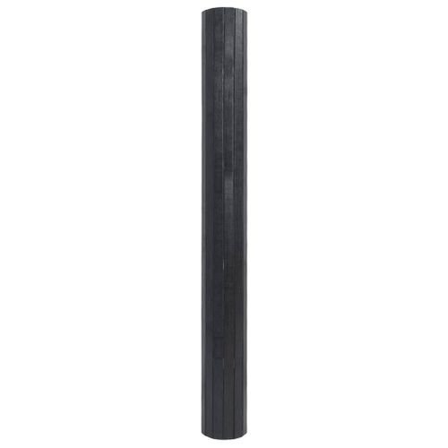 Tapis rectangulaire gris 100x300 cm bambou - Photo n°3; ?>