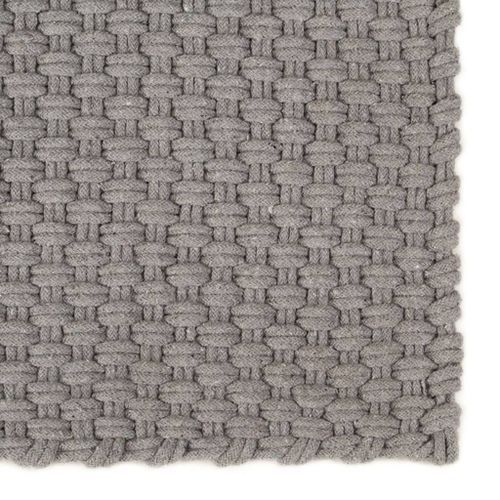 Tapis rectangulaire Gris 120x180 cm Coton - Photo n°2; ?>