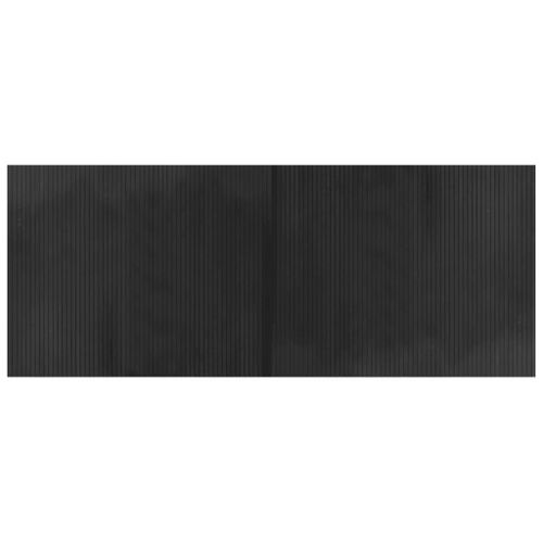 Tapis rectangulaire gris 80x200 cm bambou - Photo n°2; ?>