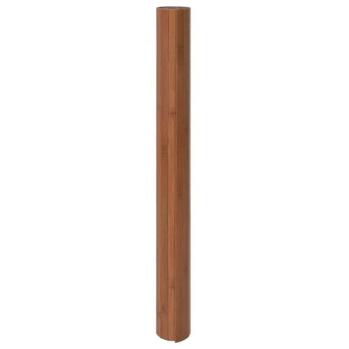 Tapis rectangulaire marron 100x100 cm bambou - Photo n°3; ?>