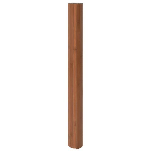 Tapis rectangulaire marron 100x200 cm bambou - Photo n°3; ?>