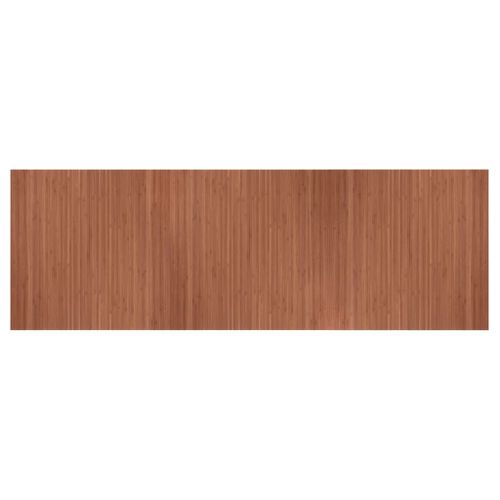 Tapis rectangulaire marron 100x300 cm bambou - Photo n°2; ?>