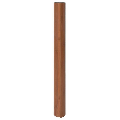 Tapis rectangulaire marron 100x300 cm bambou - Photo n°3; ?>