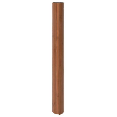 Tapis rectangulaire marron 100x400 cm bambou - Photo n°3; ?>