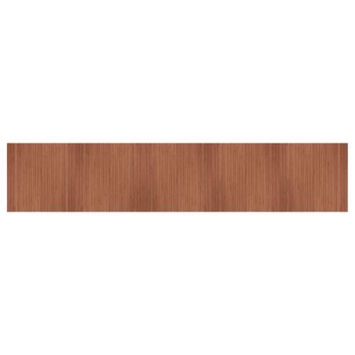 Tapis rectangulaire marron 100x500 cm bambou - Photo n°2; ?>