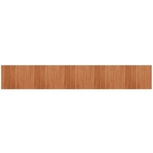 Tapis rectangulaire marron 80x500 cm bambou - Photo n°2; ?>