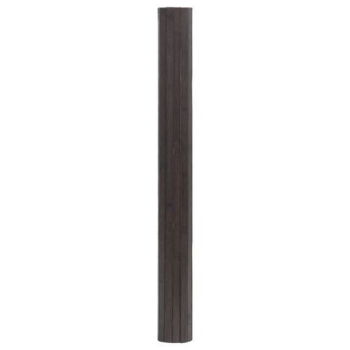 Tapis rectangulaire marron foncé 100x200 cm bambou - Photo n°3; ?>