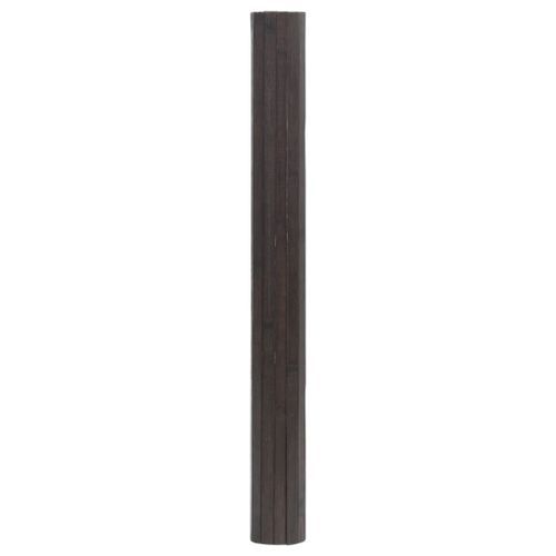 Tapis rectangulaire marron foncé 100x400 cm bambou - Photo n°3; ?>