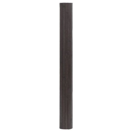 Tapis rectangulaire marron foncé 100x500 cm bambou - Photo n°3; ?>