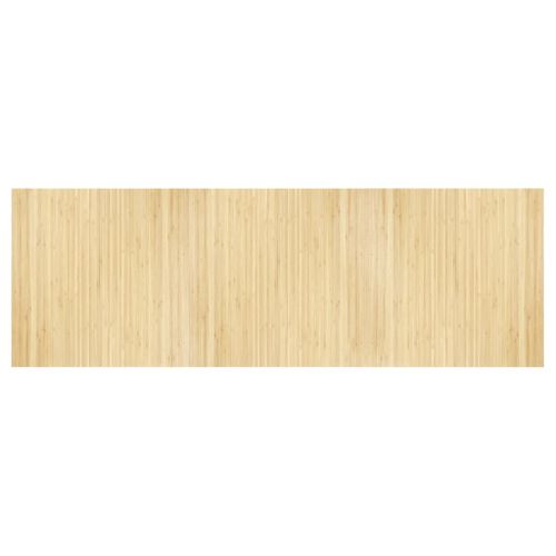 Tapis rectangulaire naturel clair 100x300 cm bambou - Photo n°2; ?>