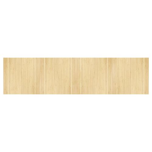 Tapis rectangulaire naturel clair 100x400 cm bambou - Photo n°2; ?>