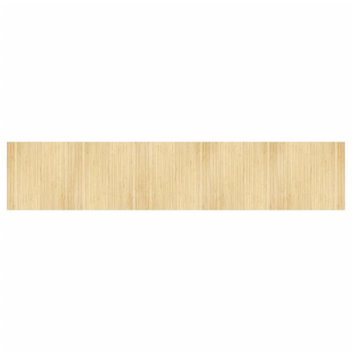 Tapis rectangulaire naturel clair 100x500 cm bambou - Photo n°2; ?>