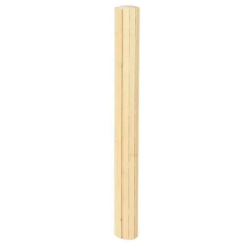 Tapis rectangulaire naturel clair 80x100 cm bambou - Photo n°3; ?>