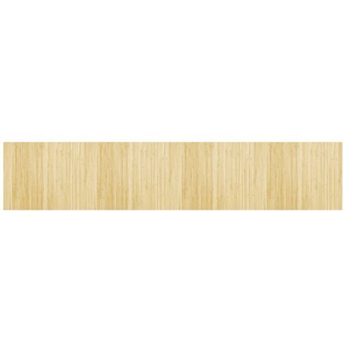 Tapis rectangulaire naturel clair 80x400 cm bambou - Photo n°2; ?>
