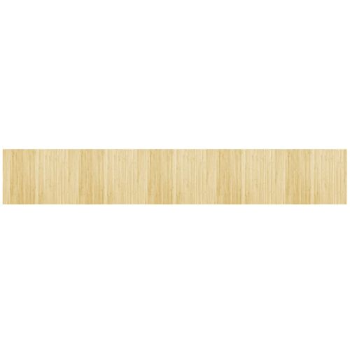 Tapis rectangulaire naturel clair 80x500 cm bambou - Photo n°2; ?>