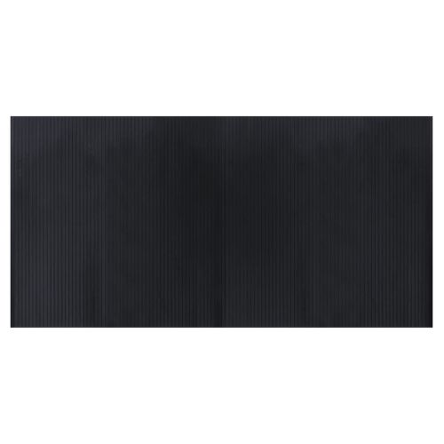 Tapis rectangulaire noir 100x200 cm bambou - Photo n°2; ?>