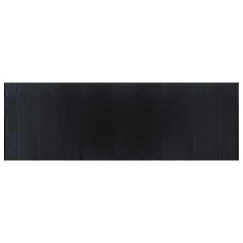 Tapis rectangulaire noir 100x300 cm bambou - Photo n°2; ?>