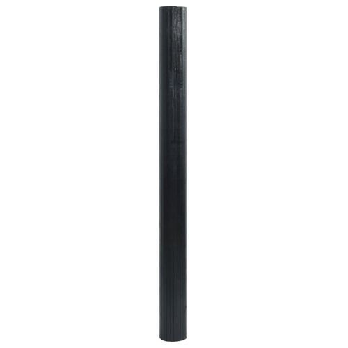 Tapis rectangulaire noir 100x300 cm bambou - Photo n°3; ?>
