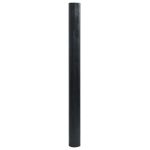Tapis rectangulaire noir 100x400 cm bambou - Photo n°3; ?>