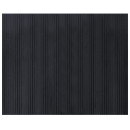 Tapis rectangulaire noir 80x100 cm bambou - Photo n°2; ?>