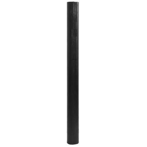 Tapis rectangulaire noir 80x100 cm bambou - Photo n°3; ?>