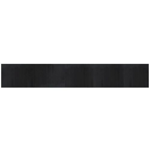 Tapis rectangulaire noir 80x500 cm bambou - Photo n°2; ?>