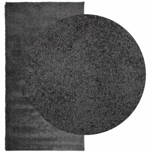 Tapis shaggy à poils longs moderne anthracite 80x150 cm - Photo n°3; ?>