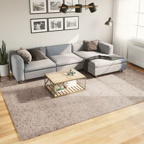 Tapis shaggy à poils longs moderne beige 240x340 cm - Photo n°2; ?>