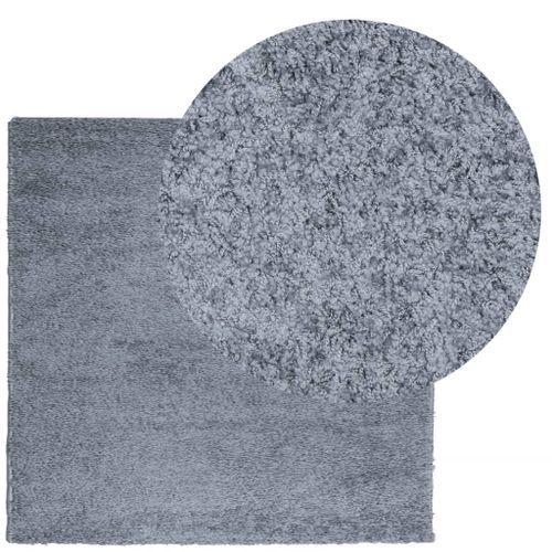 Tapis shaggy à poils longs moderne bleu 120x120 cm - Photo n°3; ?>