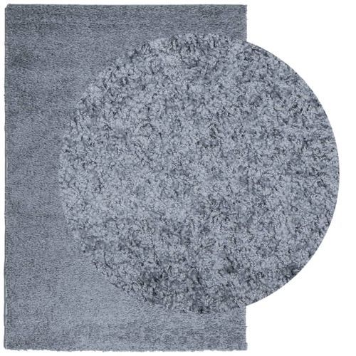 Tapis shaggy à poils longs moderne bleu 120x170 cm - Photo n°3; ?>