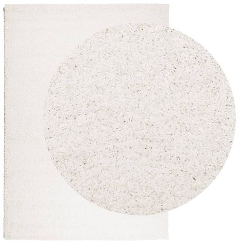 Tapis shaggy à poils longs moderne crème 120x170 cm - Photo n°3; ?>