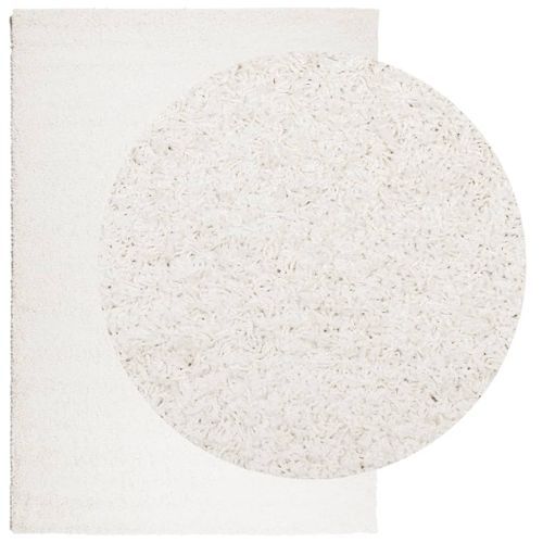 Tapis shaggy à poils longs moderne crème 160x230 cm - Photo n°3; ?>